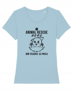 Animal rescue hero Tricou mânecă scurtă guler larg fitted Damă Expresser