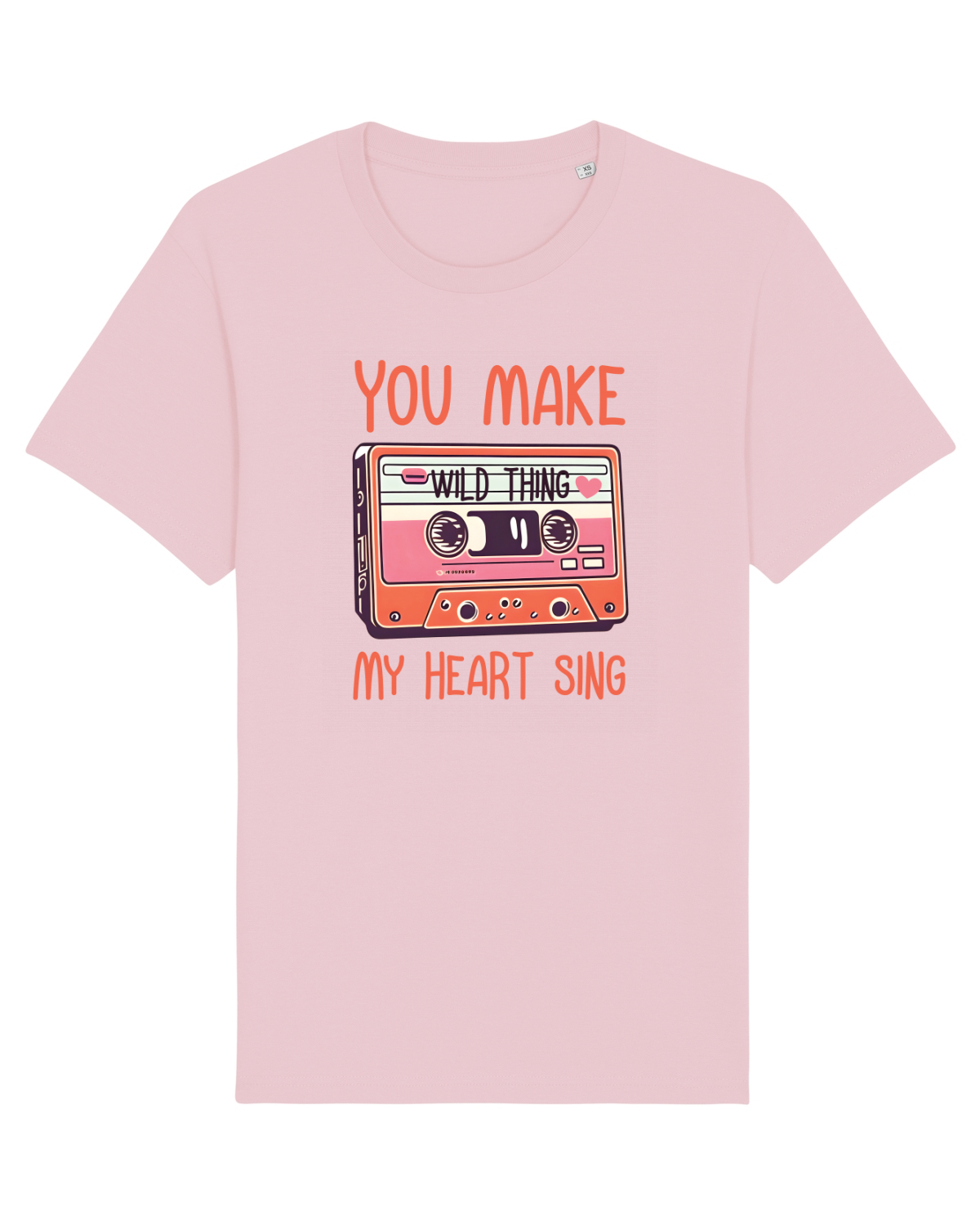 Tricou mânecă scurtă Unisex Rocker Cotton Pink
