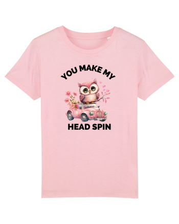 You make my head spin, Bufnita iubitoare roz masina flori Cotton Pink