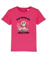 You make my head spin, Bufnita iubitoare roz masina flori Tricou mânecă scurtă  Copii Mini Creator