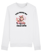 You make my head spin, Bufnita iubitoare roz masina flori Bluză mânecă lungă Unisex Rise