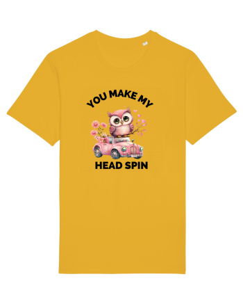 You make my head spin, Bufnita iubitoare roz masina flori Spectra Yellow