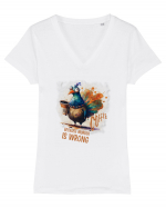 Coffe - Because Murder is Wrong Tricou mânecă scurtă guler V Damă Evoker