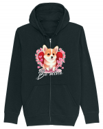 pentru îndrăgostiți - Be mine - Corgi Hanorac cu fermoar Unisex Connector