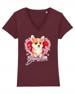 pentru îndrăgostiți - Be mine - Corgi Tricou mânecă scurtă guler V Damă Evoker