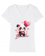 pentru îndrăgostiți - Be mine - Panda Tricou mânecă scurtă guler V Damă Evoker