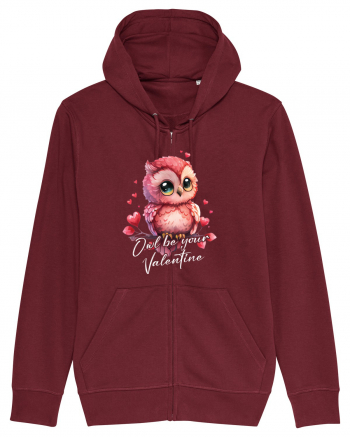 pentru îndrăgostiți - Owl be your Valentine Burgundy