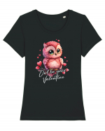 pentru îndrăgostiți - Owl be your Valentine Tricou mânecă scurtă guler larg fitted Damă Expresser