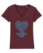 ELECTRIC LOVE Tricou mânecă scurtă guler V Damă Evoker