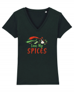 Love my SPICES Tricou mânecă scurtă guler V Damă Evoker