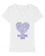 ELECTRIC LOVE - PURPLE Tricou mânecă scurtă guler V Damă Evoker