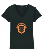 Monkey & Music 1 Tricou mânecă scurtă guler V Damă Evoker