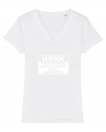 Honk Tricou mânecă scurtă guler V Damă Evoker