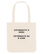 E GREU - NU E USOR Sacoșă textilă