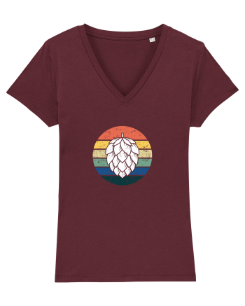 Hops Retro shirt Burgundy
