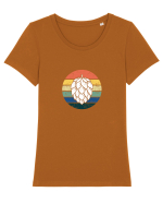 Hops Retro shirt Tricou mânecă scurtă guler larg fitted Damă Expresser