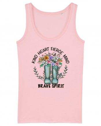 Kind Heart, Fierce Mind, Brave Spirit Cotton Pink