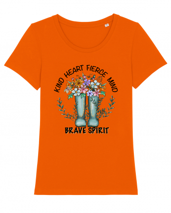 Kind Heart, Fierce Mind, Brave Spirit Bright Orange