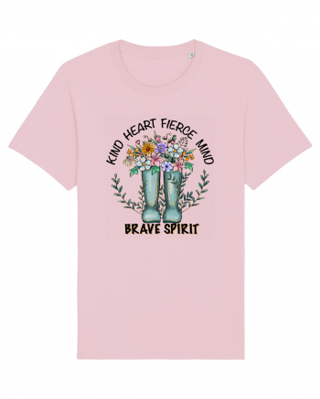 Kind Heart, Fierce Mind, Brave Spirit Cotton Pink