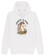 Kindness Is Magic Unicorn Hanorac cu fermoar Unisex Connector