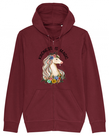 Kindness Is Magic Unicorn Burgundy