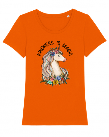 Kindness Is Magic Unicorn Bright Orange