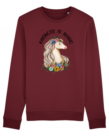 Kindness Is Magic Unicorn Burgundy