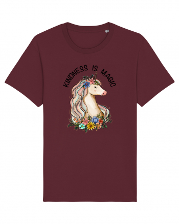 Kindness Is Magic Unicorn Burgundy