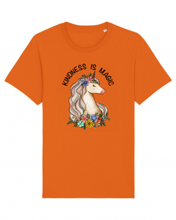 Kindness Is Magic Unicorn Bright Orange