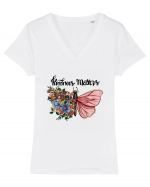 Kindness Matters Tricou mânecă scurtă guler V Damă Evoker