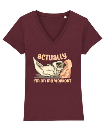 Actually I'm On My Workout Burgundy