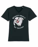 Because Smile is My Passion Tricou mânecă scurtă guler V Bărbat Presenter