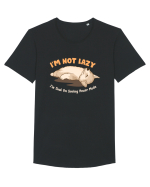 I'm Not Lazy I'm Just On Saving Power Mode Tricou mânecă scurtă guler larg Bărbat Skater