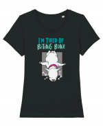 I'm Tired Of Biting Bone Tricou mânecă scurtă guler larg fitted Damă Expresser