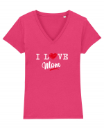 I love mom Tricou mânecă scurtă guler V Damă Evoker