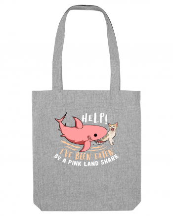 Help, I've Been Eaten By a Pink Land Shark Heather Grey