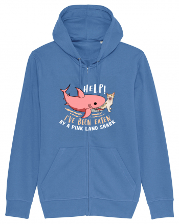 Help, I've Been Eaten By a Pink Land Shark Bright Blue