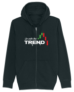 Go with the trend - dark bg Hanorac cu fermoar Unisex Connector