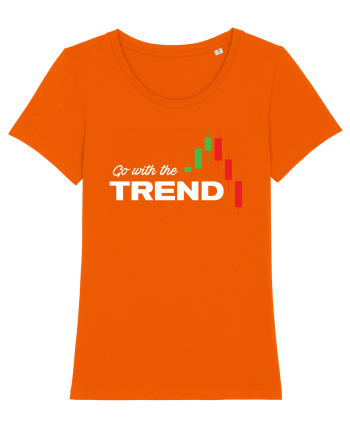 Go with the trend - dark bg Bright Orange
