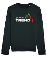 Go with the trend - dark bg Bluză mânecă lungă Unisex Rise