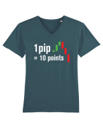 pip point value cheetsheet Tricou mânecă scurtă guler V Bărbat Presenter