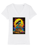 Color Monster 3 Tricou mânecă scurtă guler V Damă Evoker