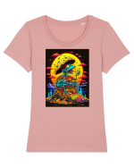 Color Monster 3 Tricou mânecă scurtă guler larg fitted Damă Expresser