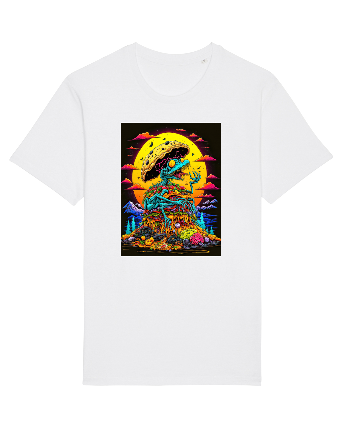 Tricou mânecă scurtă Unisex Rocker White