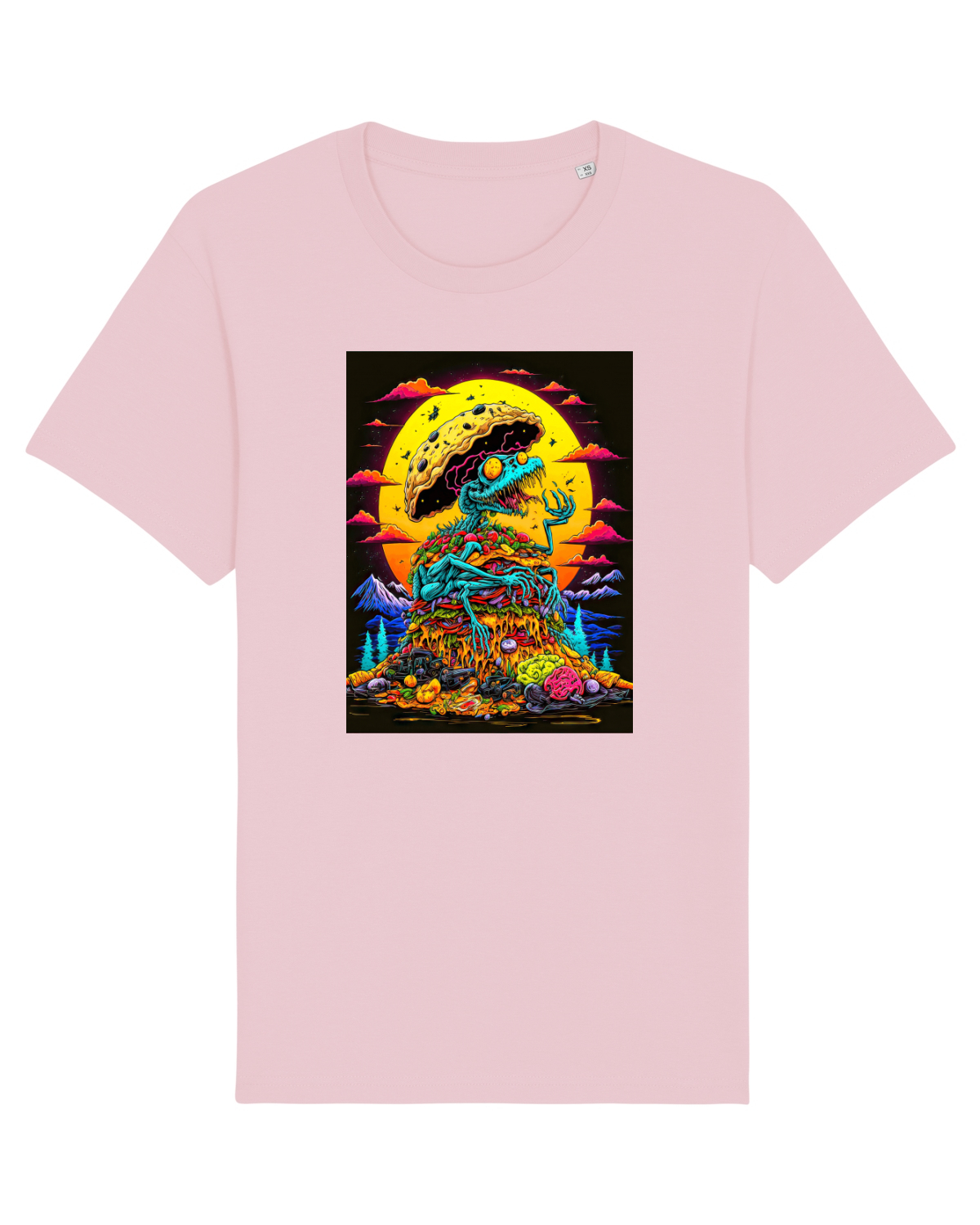 Tricou mânecă scurtă Unisex Rocker Cotton Pink