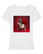 Lovely R2D2 Tricou mânecă scurtă guler larg fitted Damă Expresser