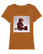 Iron Man Niddle Tricou mânecă scurtă guler larg fitted Damă Expresser
