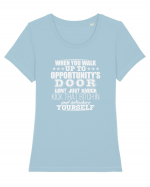 Opportunity Tricou mânecă scurtă guler larg fitted Damă Expresser