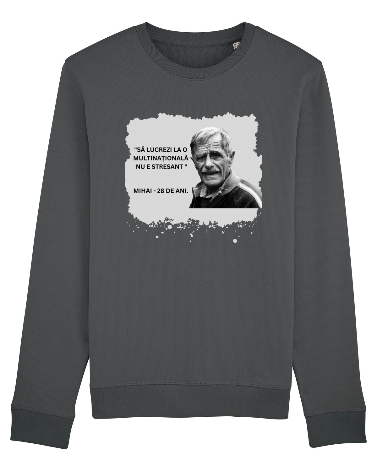 Bluză mânecă lungă Unisex Rise Anthracite