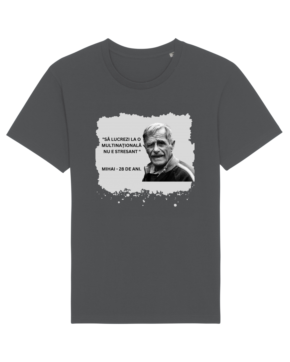 Tricou mânecă scurtă Unisex Rocker Anthracite